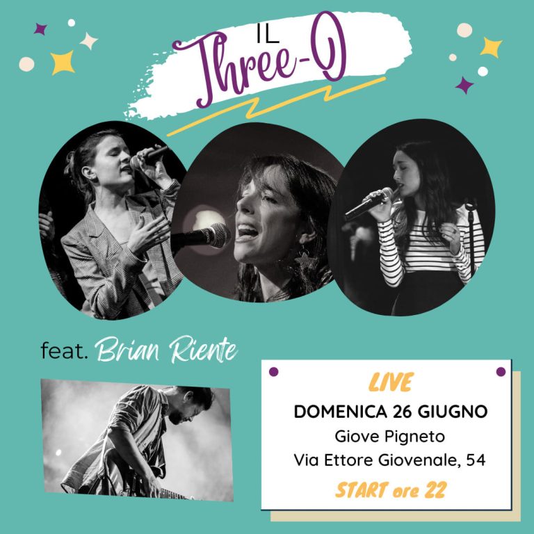 Three-O @Giove Pigneto – Arrangiamenti vocali originali dal pop al folk, rock, black music