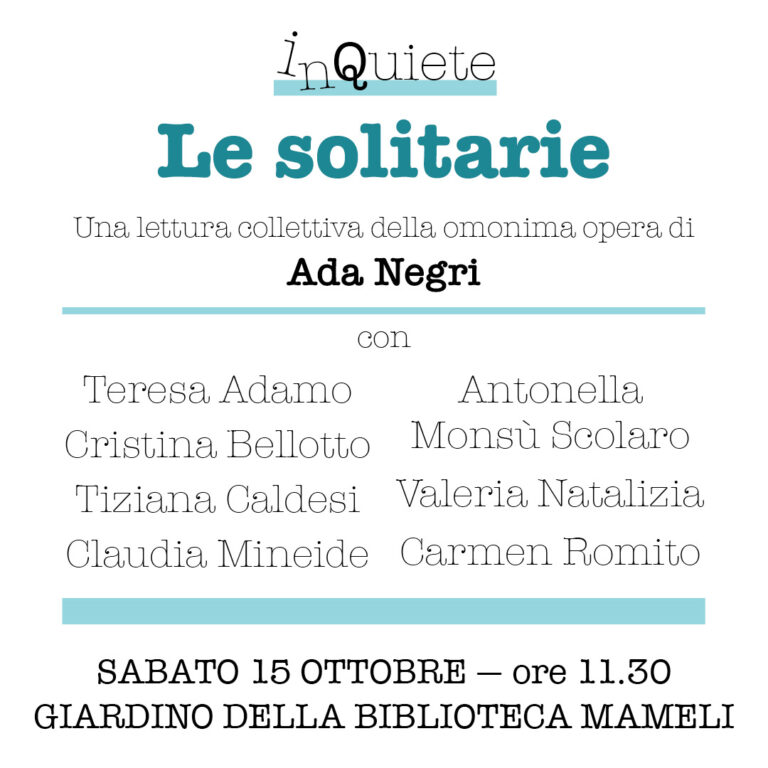 inQuieteFestival – Le solitarie