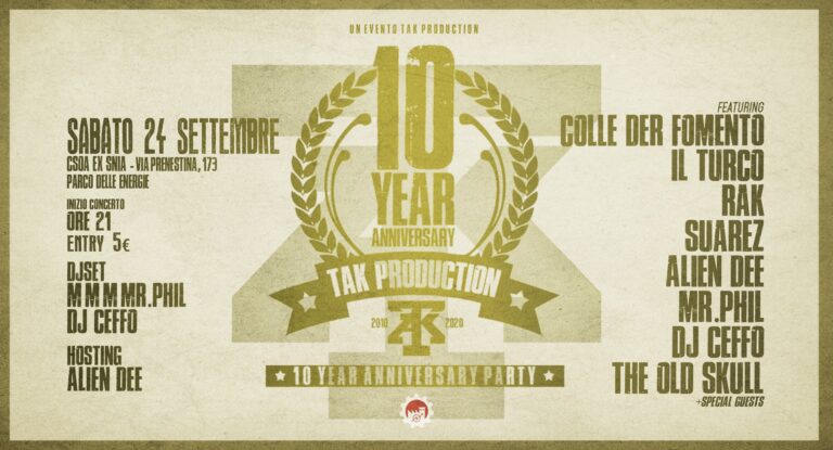 ★TAK prod 10 Year Anniversary Party★