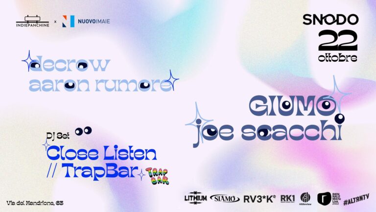 Indiepanchine presenta line up Trap a Snodo Mandrione
