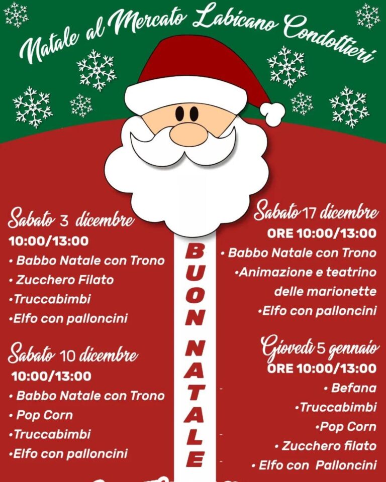 Natale al Mercato Labicano Condottieri