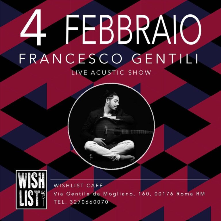 FRANCESCO GENTILI – LIVE ACUSTIC SHOW