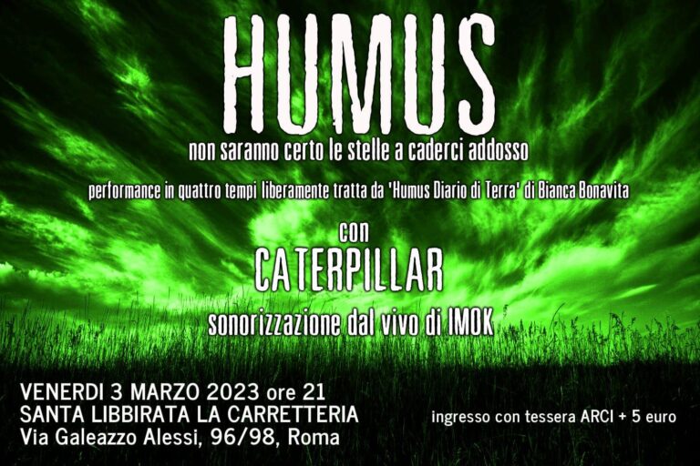 HUMUS – NON SARANNO CERTO LE STELLE A CADERCI ADDOSSO