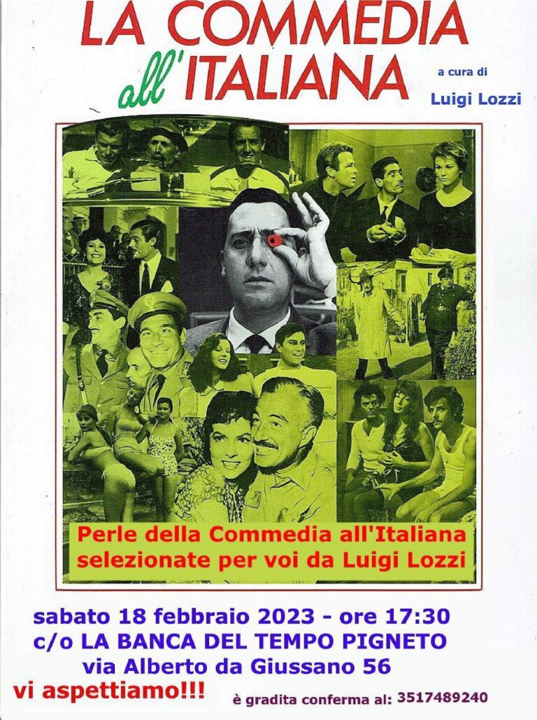La commedia all’italiana – incontro tenuto da Luigi Lozzi