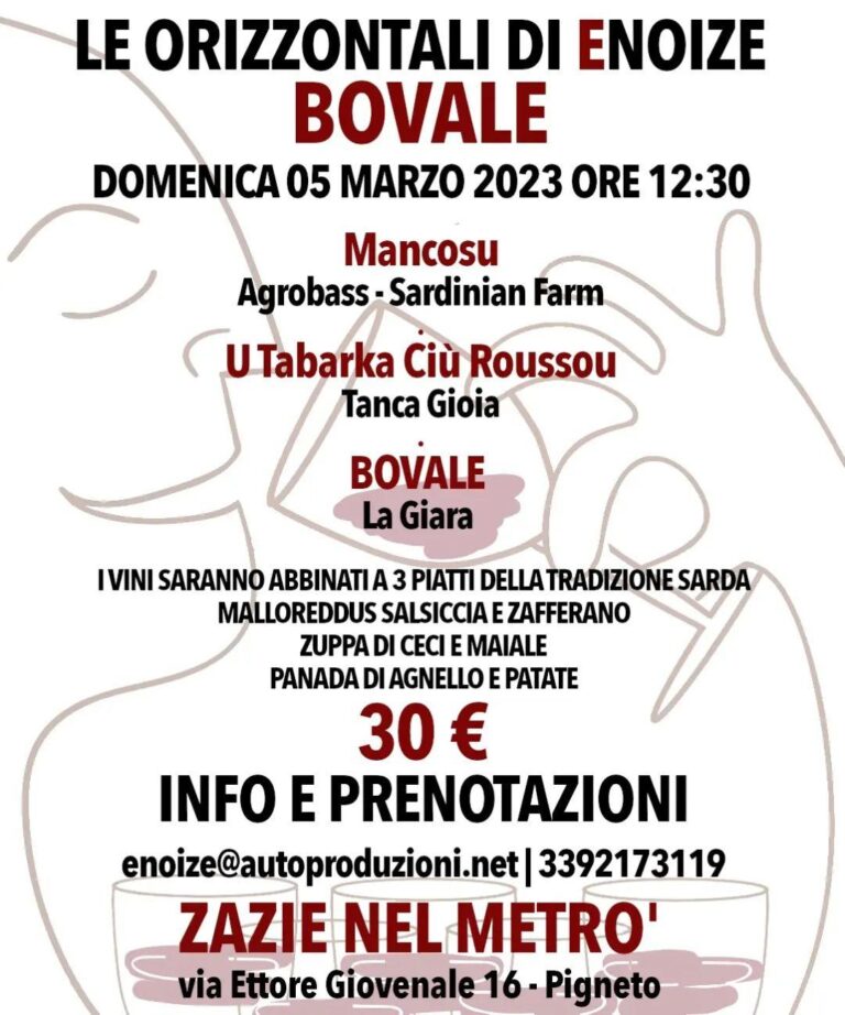 Le Orizzontali di Enoize – BOVALE