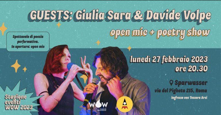 Open mic + Poetry Show | Giulia Sara & Davide Volpe