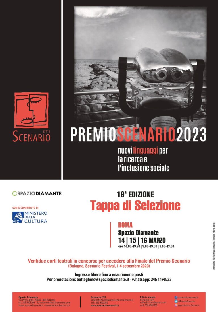 Premio Scenario 2023 – XIX edizione – Tappa di selezione