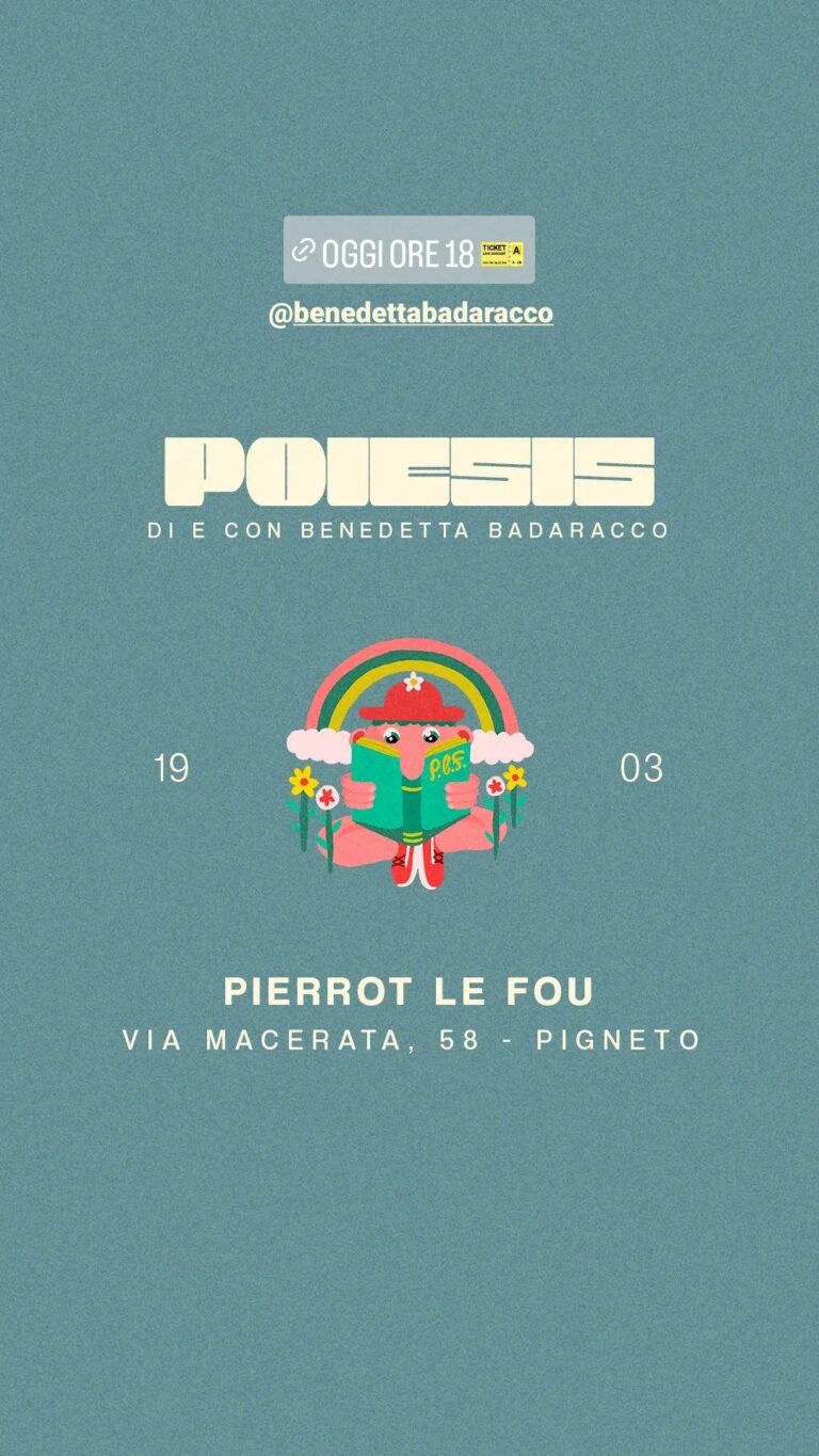 POIESIS – spettacolo poetico di e con Benedetta Badaracco