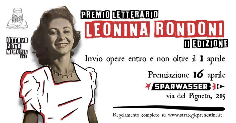 Premio letterario Leonina Rondoni II edizione