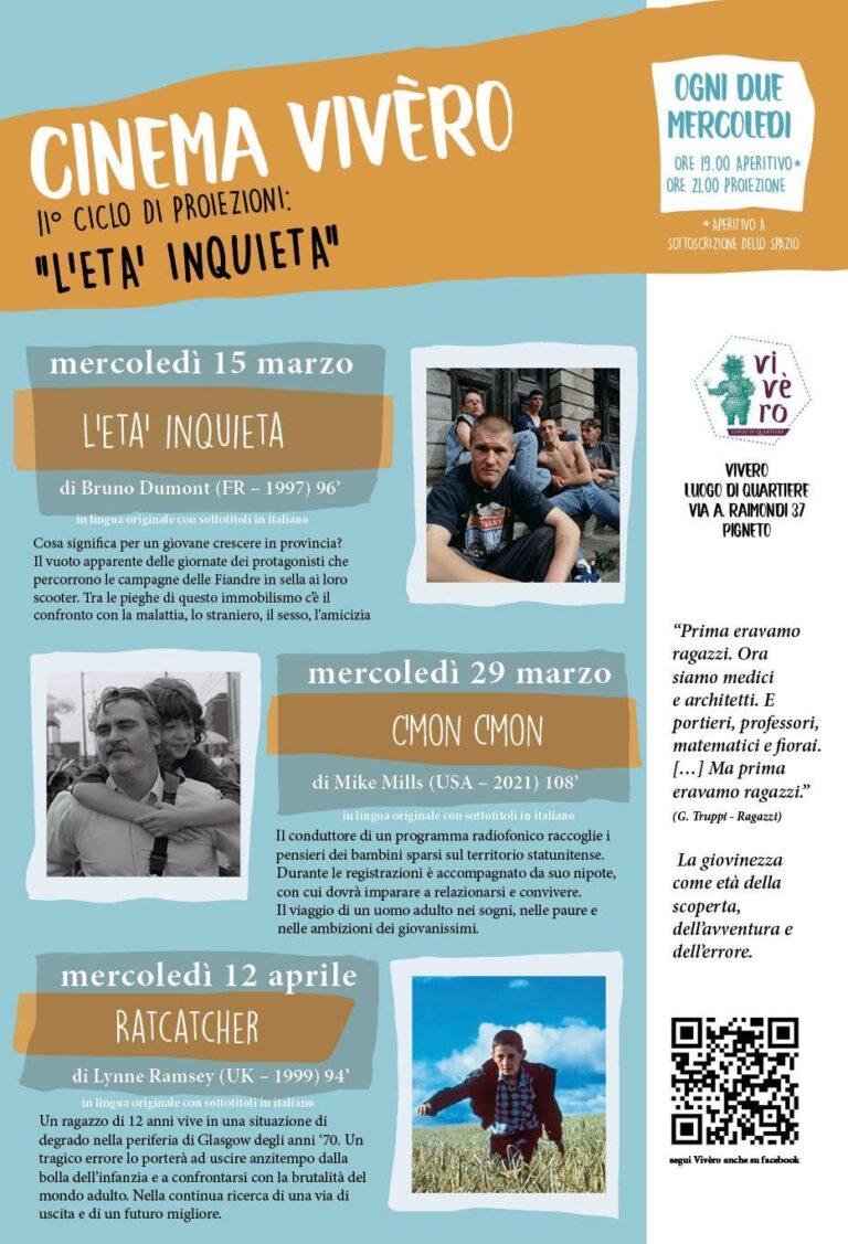 SECONDO ciclo di proiezioni – L’ETA’ INQUIETA