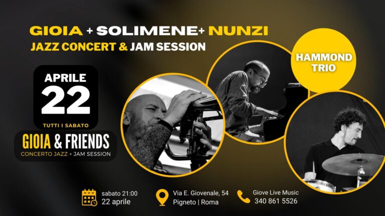 Gioia + Solimene+ Nunzi | Hammond Trio + Jam Session