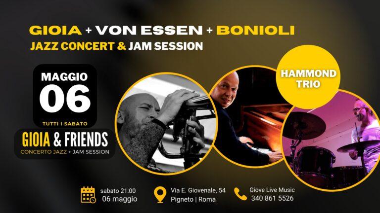 Gioia + Von Essen + Bonioli | Hammond Trio + Jam Session