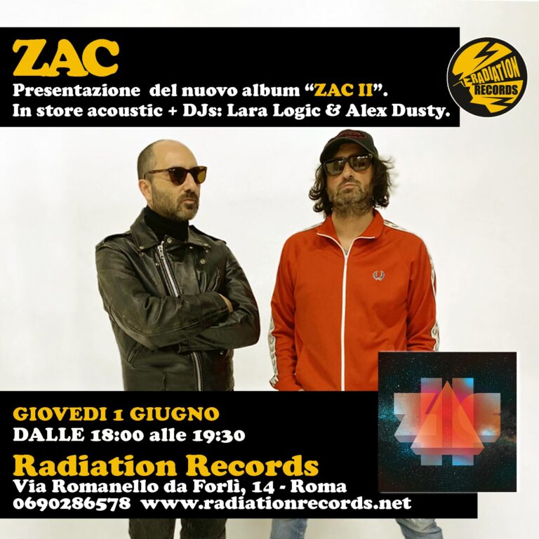ZAC – Presentazione del nuovo album “ZAC II”
