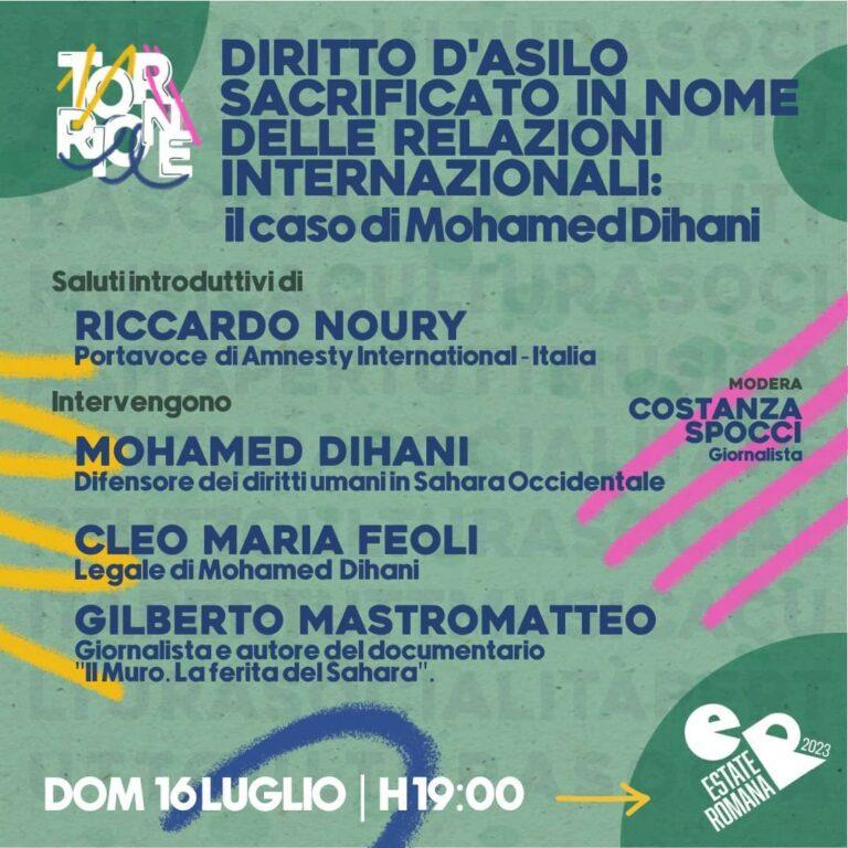 Diritto di asilo sacrificato in nome delle relazioni internazionali: il caso di Mohamed Dihani