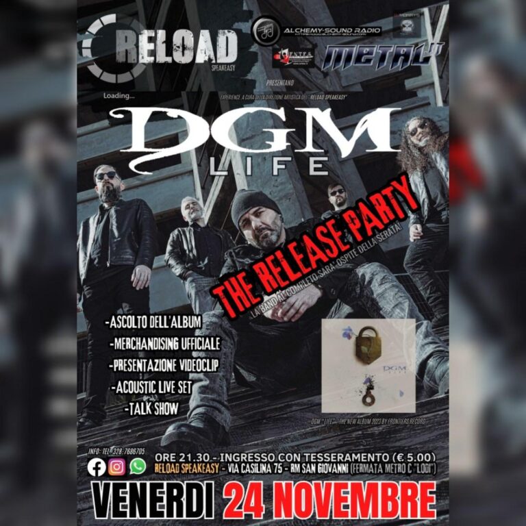 DGM – Listening party del nuovo album “LIFE” (by Frontiers) – 24.11