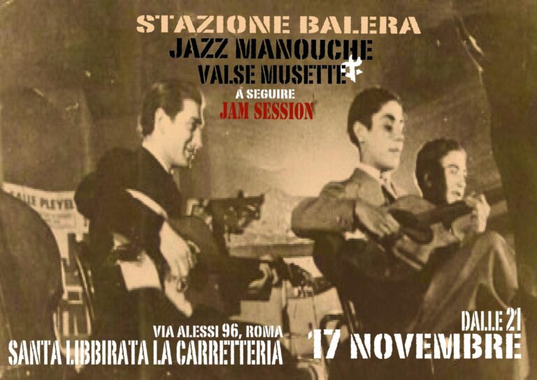 Stazione Balera, jazz manouche e valse musette a seguire jam session
