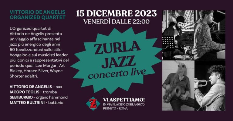 Vittorio de Angelis Organized Quartet.