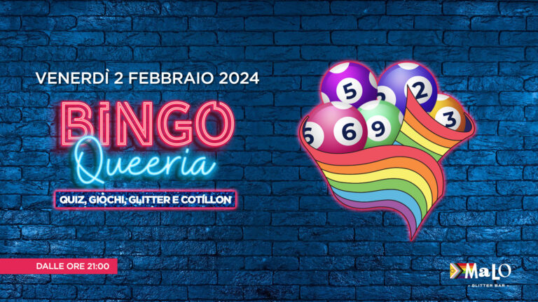 Bingo Queeria – Quiz, Giochi, Glitter e Cotillon