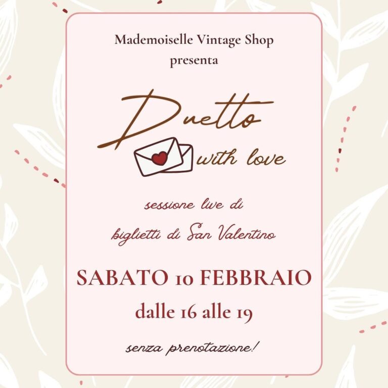 Duetto with love – sessione live di biglietti di San Valentino