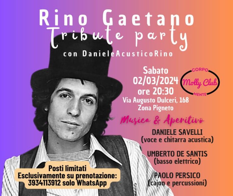 RINO GAETANO Tribute party