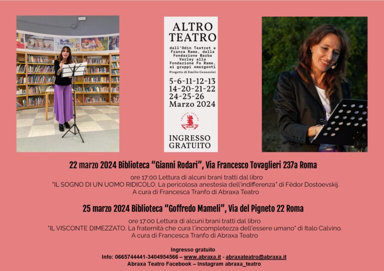 Altro Teatro: Francesca Tranfo legge Italo Calvino