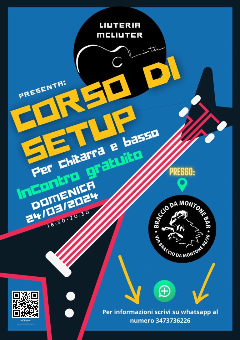 Masterclass sul setup e manutenzione di chitarre e bassi