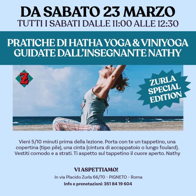 ZURLA SPECIAL : HATHA YOGA & VINIYOGA wITH NATHY