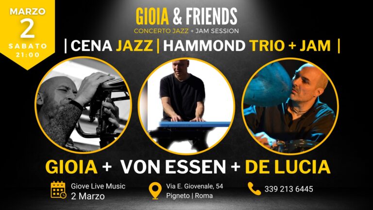 𝐆𝐢𝐨𝐢𝐚 + 𝐕𝐨𝐧 𝐄𝐬𝐬𝐞𝐧 + 𝐃𝐞 𝐋𝐮𝐜𝐢𝐚 | Jazz Night + Jam