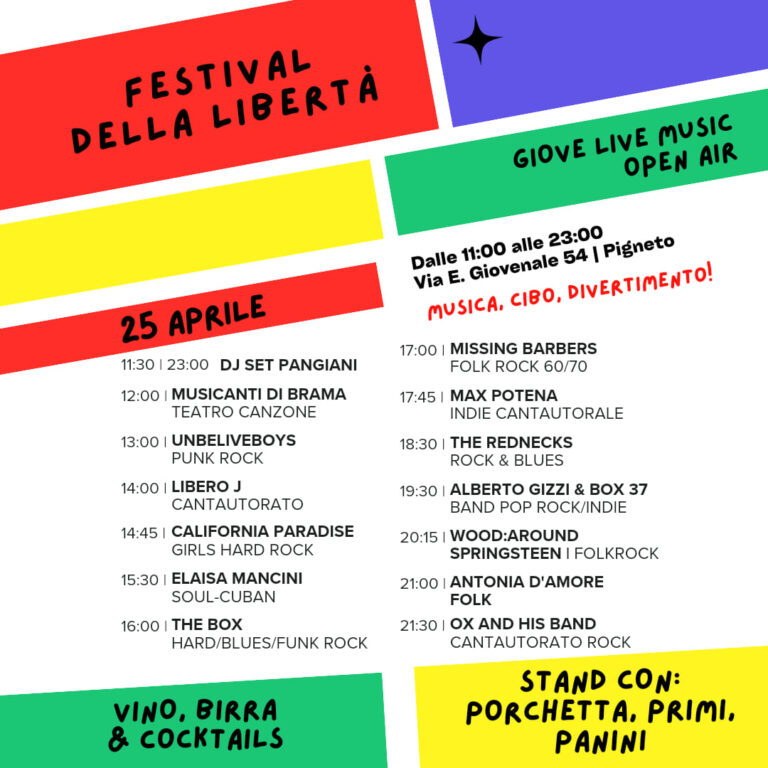Festival della Liberazione| 25 aprile Open Air