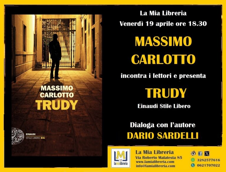 Massimo Carlotto torna in libreria per incontrare i lettori e presentare Trudy