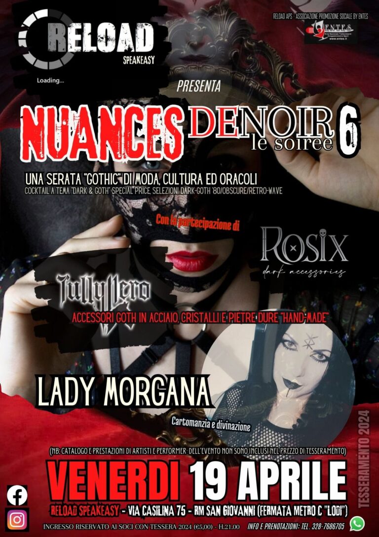 NUANCES DeNoir 6 – “Gothic Market e Cartomanzia”
