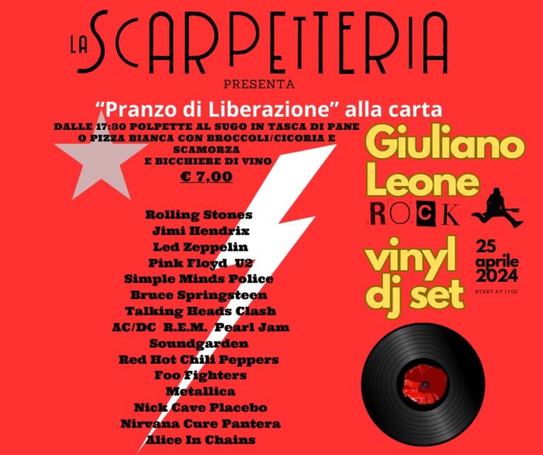 “Pranzo di Liberazione” alla carta