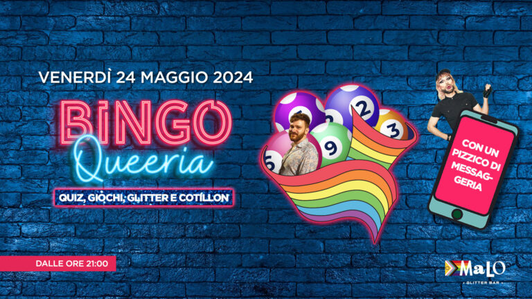 Bingo Queeria – Quiz, giochi, glitter e cotillon