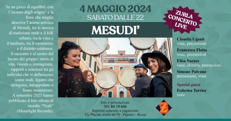 ZURLA CONCERTO LIVE MESUDÌ