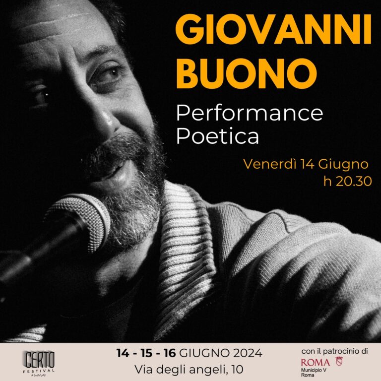Performance poetica di Giovanni Buono