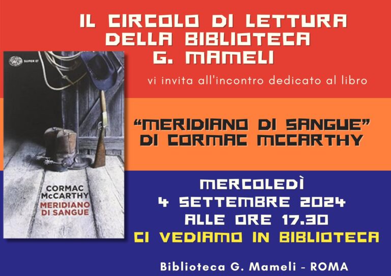 Appuntamento con il Circolo di lettura della Biblioteca Goffredo Mameli