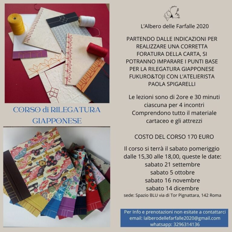 Corso di rilegatura giapponese