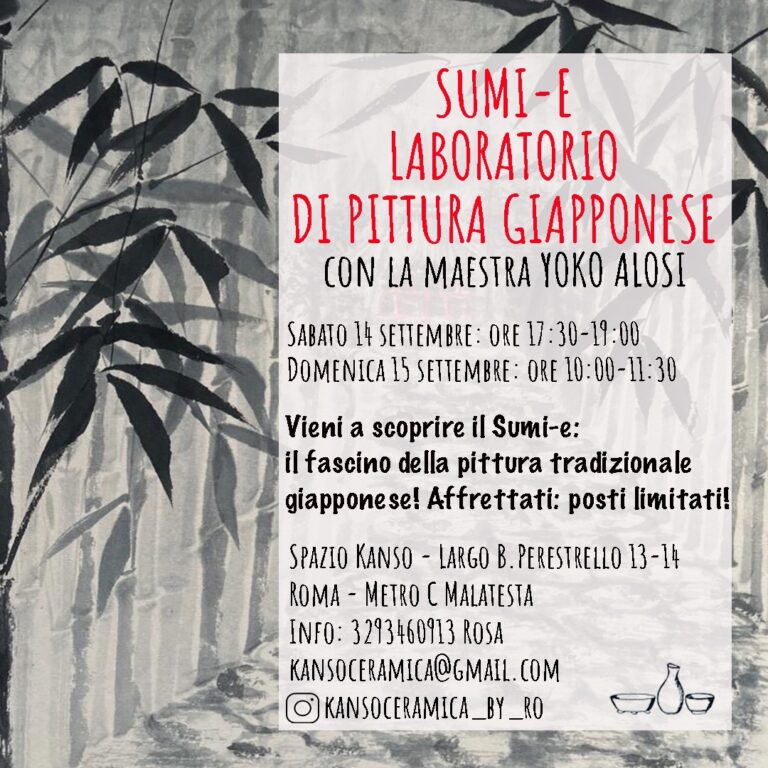 Sumi-e: laboratorio di pittura giapponese