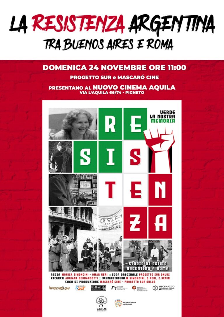 RESISTENZA – STORIE DELL’ESILIO ARGENTINO A ROMA