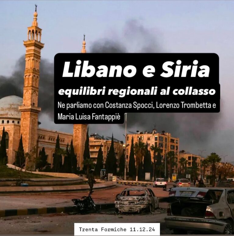 LIBANO E SIRIA: equilibri regionali al collasso