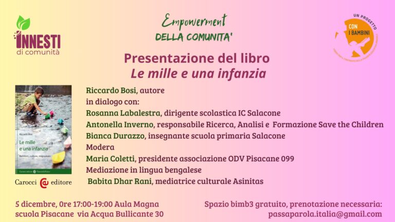Presentazione del libro Le mille e una infanzia