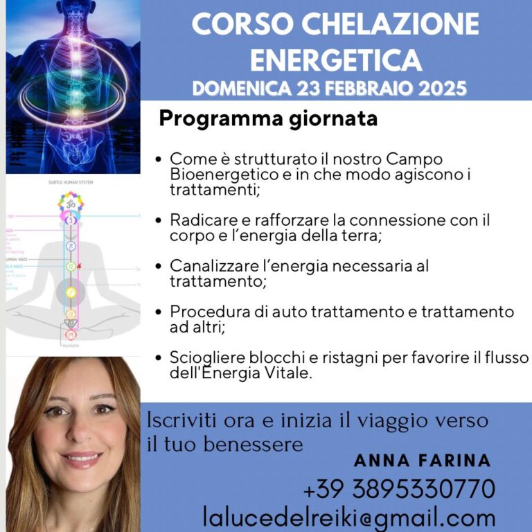 CORSO IN PRESENZA DI CHELAZIONE ENERGETICA