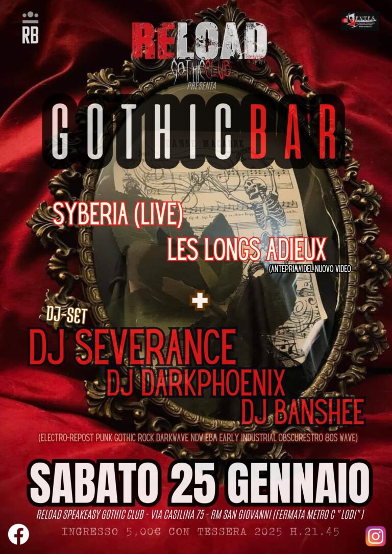 Gothic Bar – Syberia (Live) + Les Longs Adieux (anteprima nuovo video)