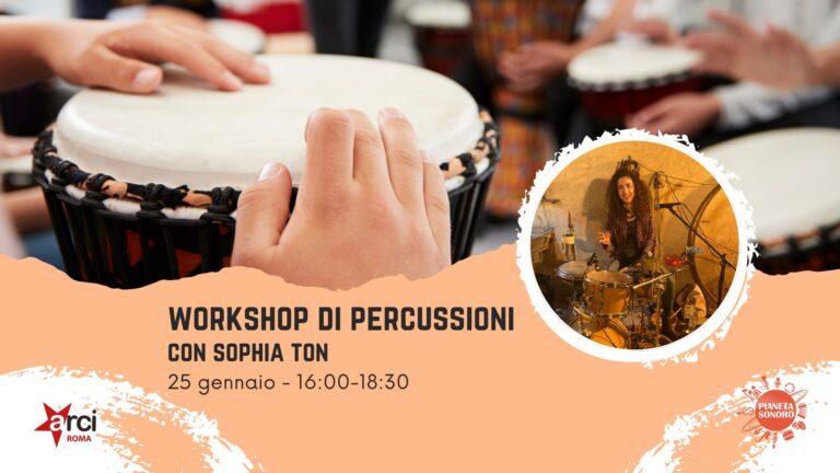 Workshop di percussioni con Sophia Ton