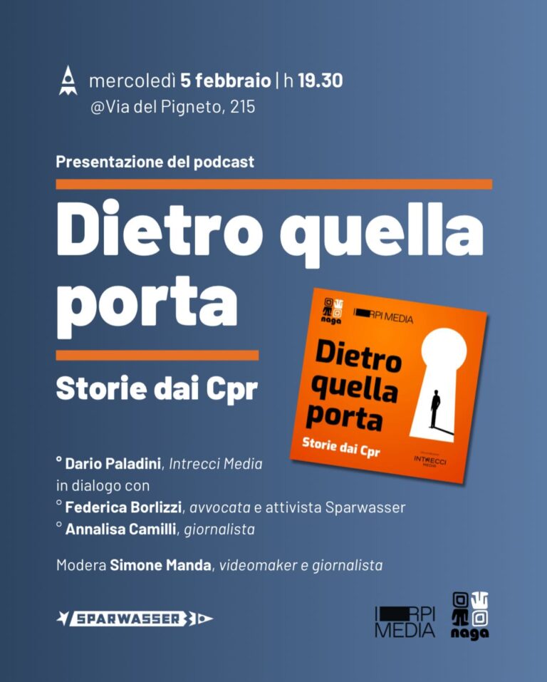 Presentazione del podcast DIETRO QUELLA PORTA. STORIE DAI CPR