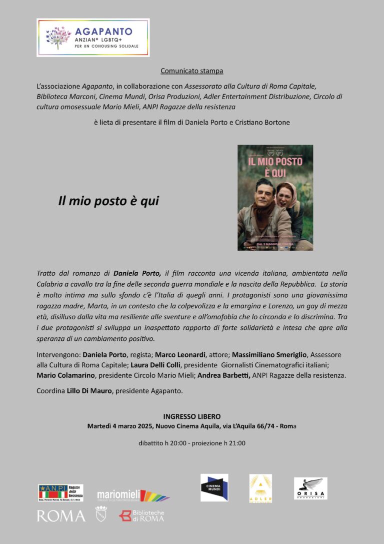 PROIEZIONE E DIBATTITO DE IL MIO POSTO E’ QUI