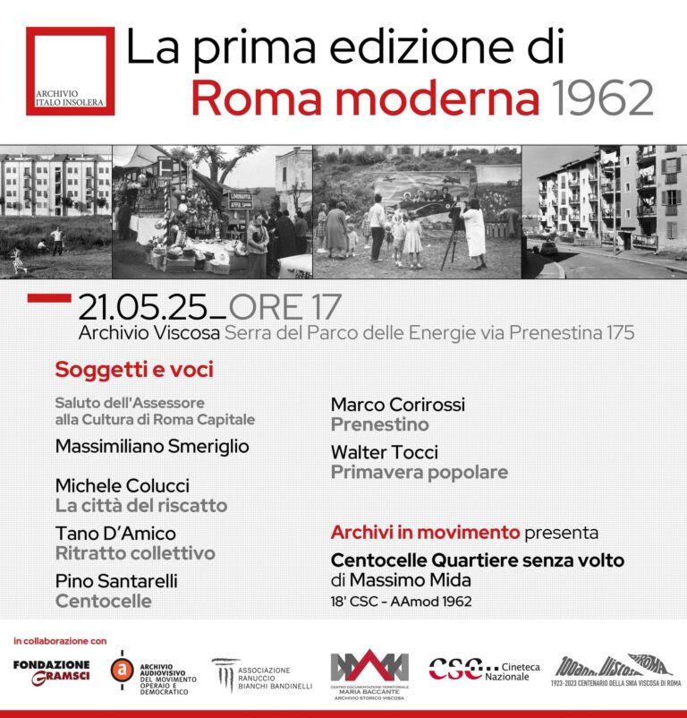 Italo Insolera: La prima edizione di Roma Moderna 1962