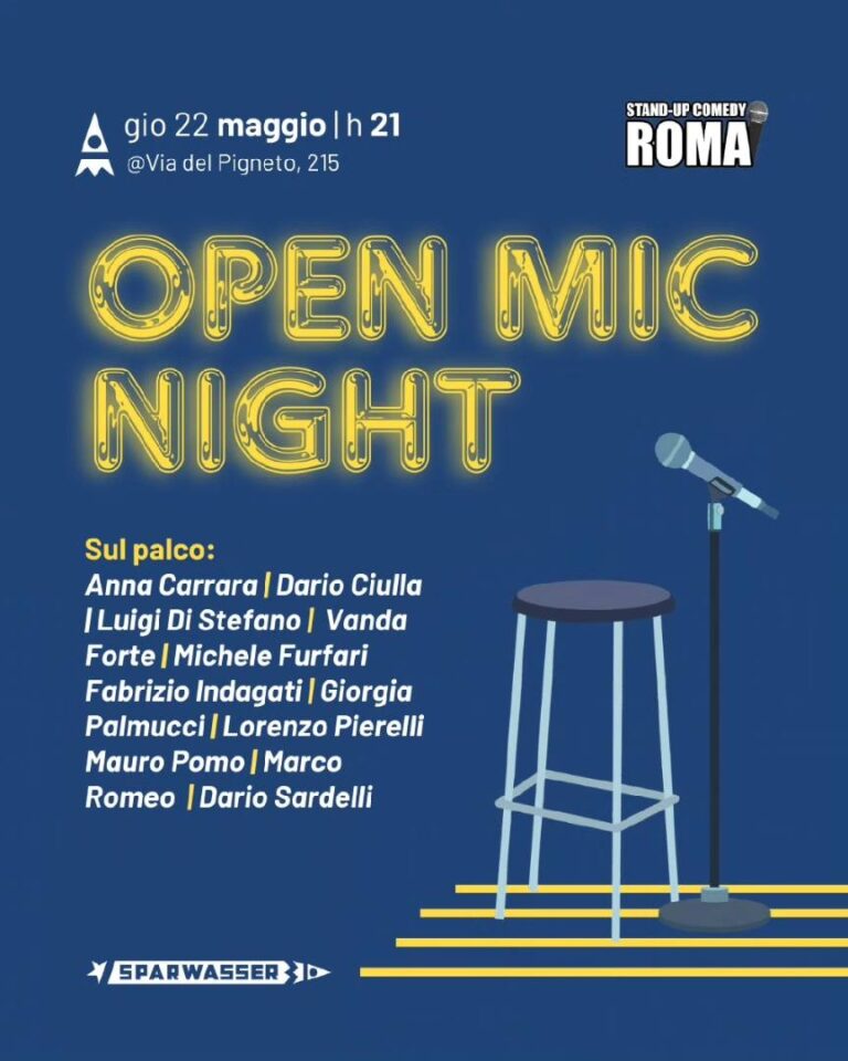 OPEN MIC NIGHT con Stand-Up Comedy ROMA