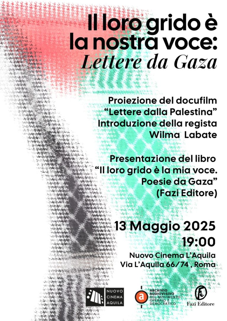PRESENTAZIONE DEL LIBRO IL LORO GRIDO E’ LA MIA VOCE – POESIE DA GAZA
