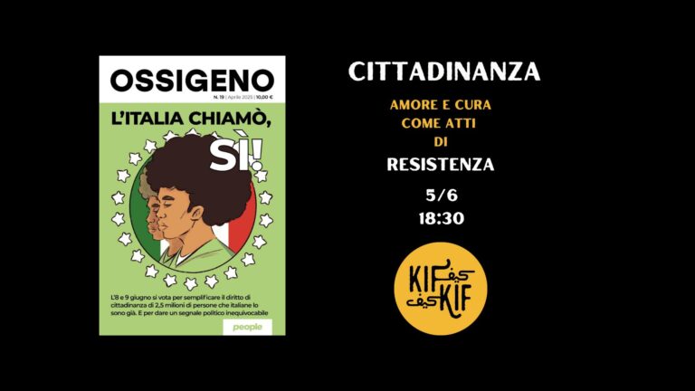 Cittadinanza: amore e cura come atti di resistenza